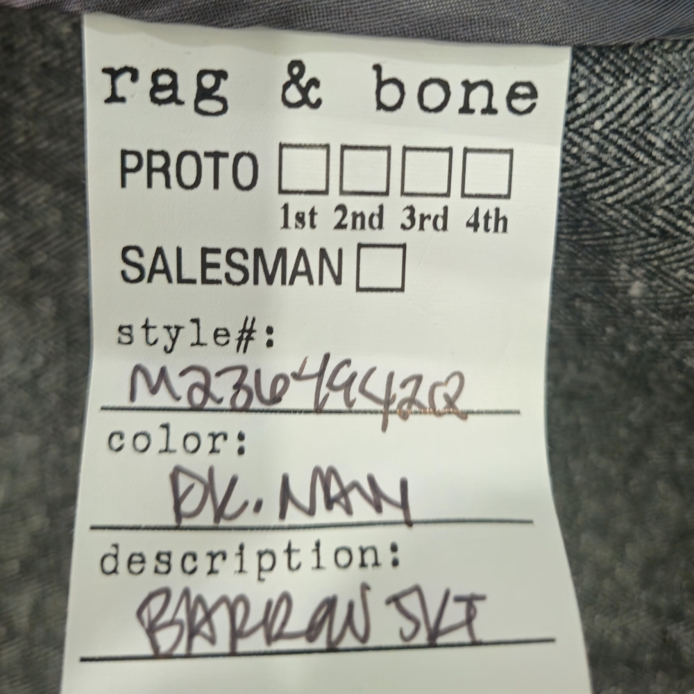 Rag & Bone Black,Navy And Gray Patchwork Blazer - image 4